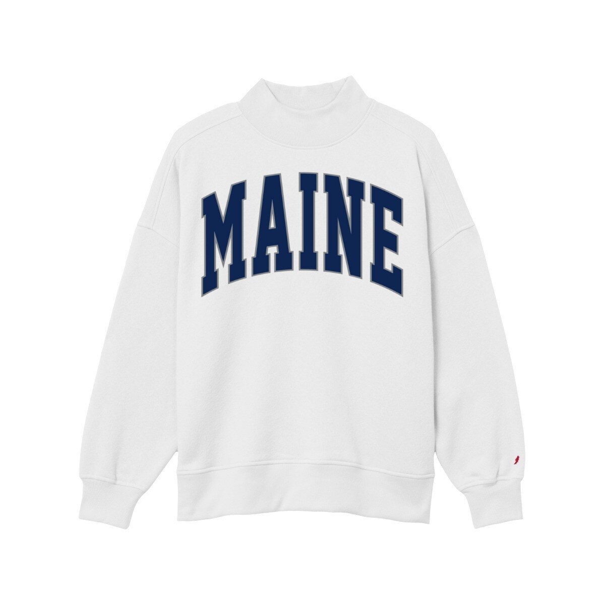 Women's Arched Maine Mock Neck Crewneck